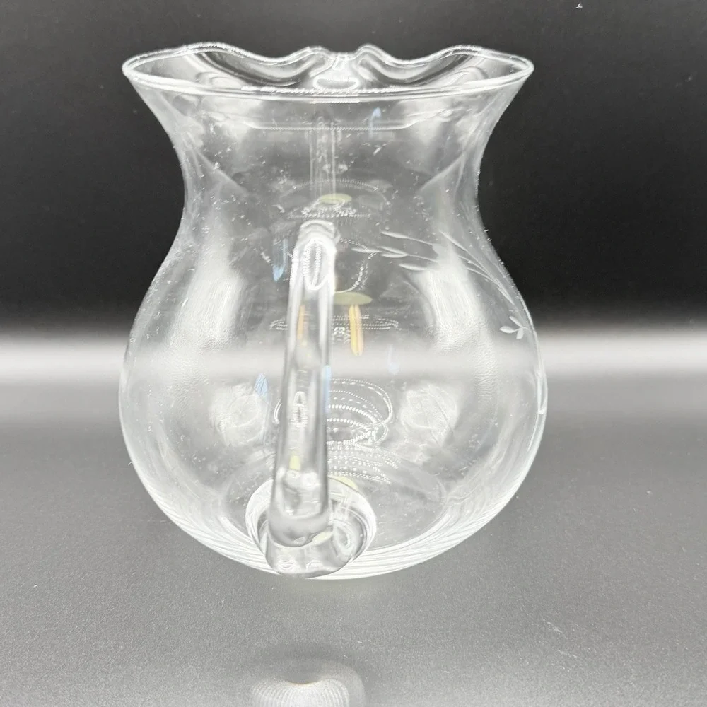 Vintage Princess House Heritage #6134 Crystal Ice Lip Pitcher 32 oz. 1980's